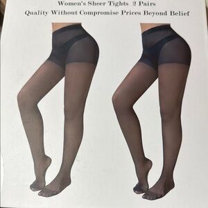 Amazon Women's Sheer Shapewear Tights - Black